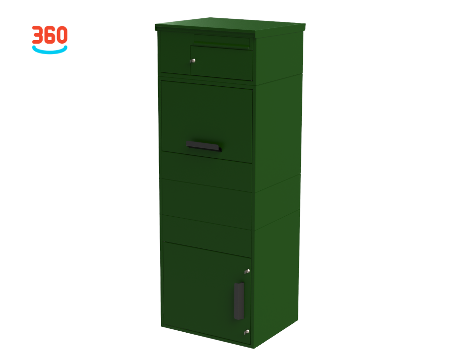 360-Grad-Ansicht - Paketbox