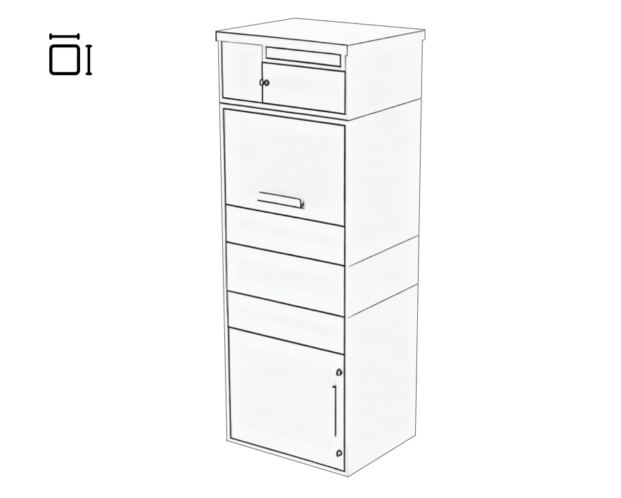 Maßzeichnung - Paketbox